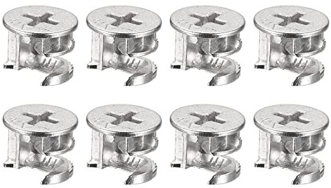 sourcing map 24 Stück Möbel Nocken Kontermutter 14.6x11.5mm Gelenkverbinder Verriegelung Mutter Möbel Verbindung Nockenverschraubung