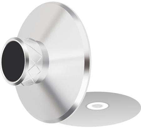 YuanYong Audiophile Plattenspieler Gewicht Stabilisator 113G Edelstahl Schallplatten Gewichte mit weicher Bodenpolsterung Stabilisierende Drehzahl für Plattenspieler,Vinyl-Scheiben-Player(Silber)