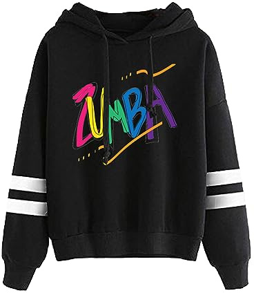 Sudadera con capucha de zumba para mujer Sudaderas Casual de manga larga Jersey de manga larga Tops con cordón Suéter con capucha Blusa suelta Cuello redondo para damas Niñas Primavera Otoño Invierno