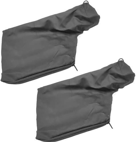 Dust Bag for Mitre Saws, Grey Belt Sander Parts Anti-dust Cover Bag with Zipper Easy Disposal of Dust Inside, Fit 255 Miter Accessories (2 Pcs)