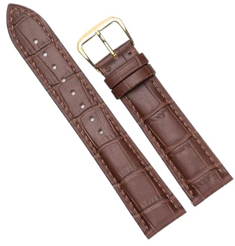 Chlikeyi Armband 10–24mm Echtleder-Uhrenkette mit Krokodilmuster für Damen und Herren, Farbe 2, 13mm