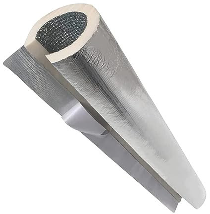 Aluminiumfolie-Isolationsrohr Rohrisolierung Frostschutz-Isolierrohr 95 cm Selbstdichtende Rohrisolierung 20.0 mm Dämmstärke, ID 27.0-250.0 mm(ID 63.0mm=2-1/2)