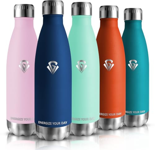 HoneyHolly Borraccia Termica, 18/8 Acciaio Inox Bottiglia Termica - 350ML/500ML/750/1000ML - Senza BPA Borraccia Palestra, Isolato Sottovuoto, Antigoccia, Bottiglia Acqua Termos per Bambini, Scuola