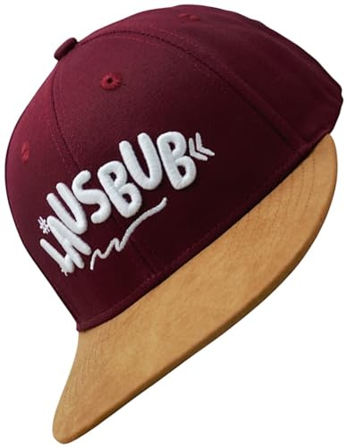 Bexxwell Cappellino Snapback per bambini Lausbub (Junior, Kids, vestibilità ottimale, berretto unisex), Colore: rosso, Taglia unica