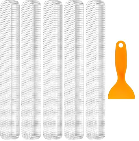 Voltvera 50Pcs Non Slip Bathtub Stickers, Transparent Adhesive Shower Sticker, Anti Slip Grip, Self-Adhesive Strips for Slippery Surfaces Bath Shower Poolside Stairs with Small Scraper (20 * 200mm)