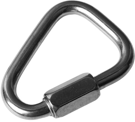 Jeffergarden Gancho de Eslabón Triangular, Acero Inoxidable 316, Conector Rápido Ligero para Equipo de Escalada con Eslabón de Tornillo para Cadenas, Hebilla de Bloqueo Triangular, Enganche con