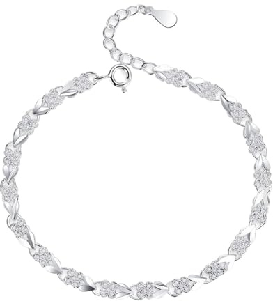 Générique Presentfraser pärlringar för tonåringar flickor geometrisk armband hummer klämma fyra hjärta formade armband pärlor ringar, Taille unique, Koppar, Ingen ädelsten