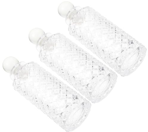 GAROZATION Difusores de Aromas Esenciales 150 ml en Botellas de Vidrio con Fondo Plano y Esquinas Redondeadas, Pack de 3 Piezas para aromaterapia y decoración de Espacios