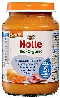 HOLLE BABYFOOD Glas, Demeter Karotten, Kartoffeln & Rind, 190g
