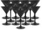 DOJA Barcelona | Bicchiere Martini Plastica | Nero | 12 Pezzi | Calice Martini Plastica | Plastica Dura Riutilizzabile | Coppe Martini Plastica Policarbonato | Bicchieri per Martini Cocktail