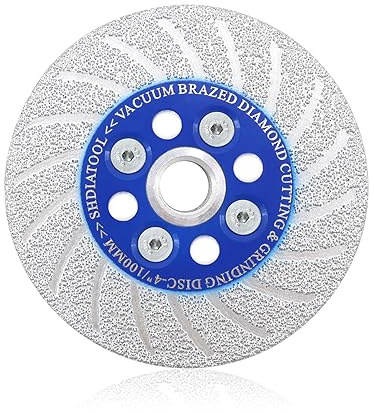SHDIATOOL Dischi diamantati per la rettifica delle lame da taglio 100MM Granito sega lama doppio lato piastrelle diamante lama increspatura per marmo calcestruzzo pietra ceramica M14 filo