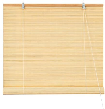 Victoria M. Bambusrollo Klemmfix Bambus Sichtschutz Rollo ohne Bohren Bambus Rollos Innen, für Fenster und Türen, Klemmfix, 120 X 130 cm, Natur
