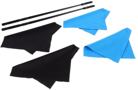 BESPORTBLE Pulitore Per Flauto Kit Include Tamponi e Bacchette Per Pulizia Dello Strumento Panni Di Pulizia in Materiale Plastico Resistente Per Rimuovere Efficacemente La Polvere Interna Del
