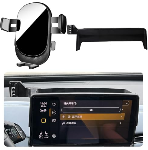 Auto Handyhalterung für Volkswagen ID.3 Zubehör [Nur kompatibel mit 2023-2025 VW ID3 12-Zoll Touchscreen][Die 10-Zoll- und 12,9-Zoll-Touchscreens sind inkompatibel]360° Drehbar Handy KFZ Halterungen