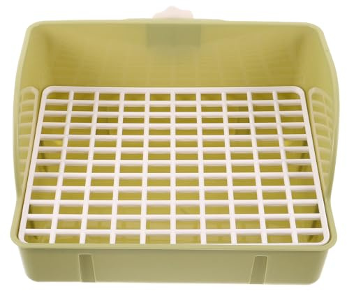 HOODANCOS Große Kaninchen Toilette mit Urinschutz Spritzschutz Extragroßes Kunststoff-nagertoilette Tray für Meerschweinchen Frettchen für Käfig und Töpfchentraining Kleiner Heimtiere