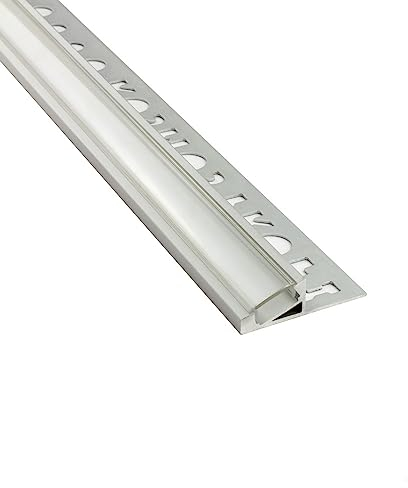 tktrading24 T77 LED Alu Premium Fliesenprofil 10mm silber 20° 2m klar