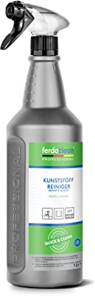 FERDOCLEAN Kunststoffreiniger 1 x 750 ml | Küchenfronten Reiniger Nikotin -Entferner Fensterrahmen Gartenmöbel Kunststoff-Fenster Badewanne Sonnenbank Heizkörper PVC