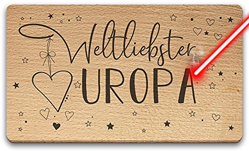 Frühstücksbrett mit Gravur - Weltliebster Uropa - Geschenkidee für den besten Uropa - Holzbrett Buche mit Lasergravur