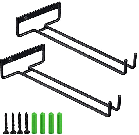 Ktnyl 2 Pièces Porte Verres à Pied, Porte Verre à Vin Suspendu, Porte Verres à Vin En Métal, Porte Verre à Vin Rail, Porte Verres à Vin Mural, Porte Verre à Vin Inversé, pour Bar, Cuisine, Restaurant