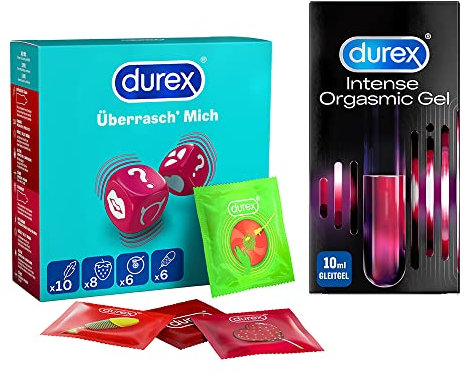 Durex Intensiv Überrascht - Ausprobierpaket für Sie und Ihn - Bundle mit Kondomen & Gleitgel für ein überraschend intensives Vergnügen - 2 Artikel