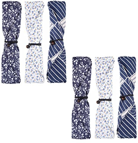 Luxshiny Camping Bestecktasche 6 Stück Reisebesteckbeutel Vintage Besteckbeutel Geschirr Tragetasche Utensilienbeutel Essstäbchenhülle Gabelabdeckungen für Essstäbchen Utensil