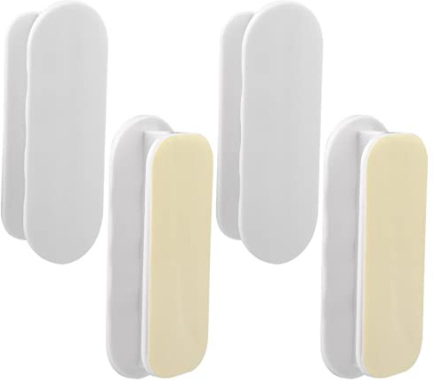 melebellot 4 Stück Balkontürgriff Außen zum Kleben, Balkontürgriff Selbstklebend, Kunststoff Türgriff für Fenster, Schublade, Schrank, Möbel Hardware