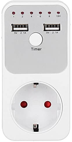 Temporizador De Cuenta Atrás Digital Inteligente USB, 180V-260V, Interruptor De Temporizador, Convertidor De Enchufe De Sincronización Para Carga De Teléfono Y Ordenador(EU plug)