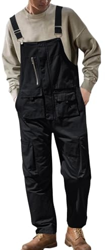 Generisch Arbeits Latzhosen Herren, Männer, Arbeitslatzhose Multifunktion Arbeitshose Latzhose Mit Taschen Jeans Herren Arbeitsanzug Grün Dunkelblau Cord-Jeans Tomatoa Jeans Stretch (XXL, Black)