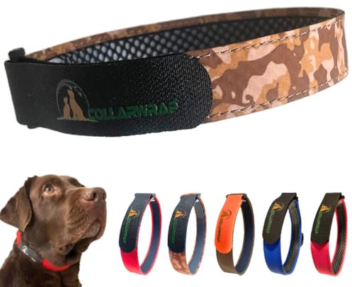 Copertura antiparassitaria per collare di cani per piccoli e grandi - protezione antipulci interna (camuffamento marrone, L: 40-45 cm)