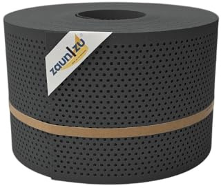 zaun|zu® Premium Sichtschutzstreifen GELOCHT | genarbte Oberfläche | 20% Lochmuster | PP für Doppelstabmatten | Sichtschutz Rolle | Polypropylen | Zaunblende | Made in Germany Anthrazit 50m