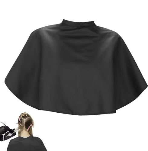 Hairdressing Cape, Black Waterproof Salon Hair Cutting Cape for Women Men Kids, Hair Dye Cape Hair Cutting Shawl Short Barber Cape, Makeup Apron For Salon Home, Hair Salon Cape, Black