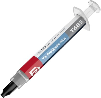 Akasa Wärmeleitpaste T6 ProGrade+, Wärmeleitpaste Kühlkörper für CPU/GPU/alle Kühler, nicht aushärtend & nicht elektrisch leitend, lange Haltbarkeit, inklusive Streuer & Wischtücher, AK-T685-4G