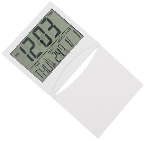 LIFKICH Desk Clock Digital Bedside Alarm Numbers Foldable Bedroom Digital Clock Office School Use