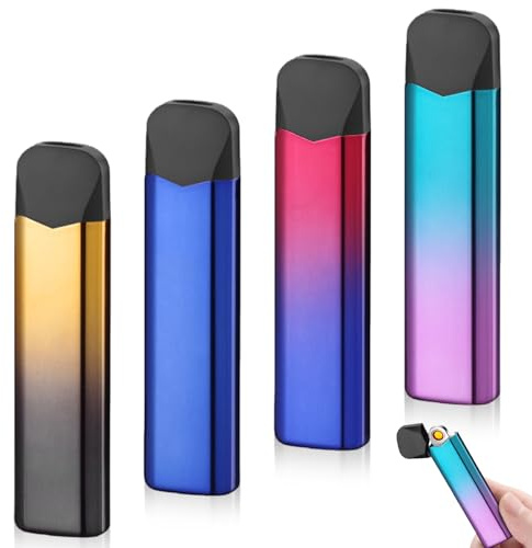4 mecheros electrónicos, recargables por USB, de doble cara, resistente al viento, sin llama, para velas (sin gas)