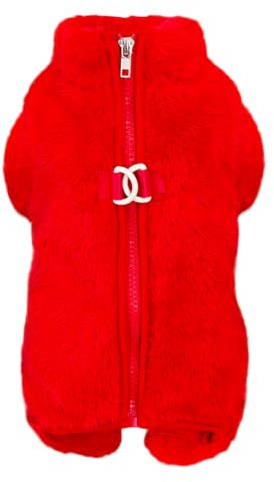 Izefia Hundtröja Kläder Fleece Ull Onesie Vinter Varm Sweatshirt 4 Ben Pyjamas Trendig Husdjur Ansiktsmönster Jumper för Liten Hund Medium Katt