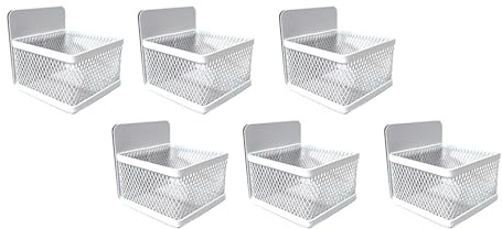 lyrlody Organizador Magnético de Bolsas de té, Caja de Almacenamiento de té de Metal con Divisores Ajustables, Elegante Diseño Vertical para Encimera de Cocina y Oficina (Paquete de 6 blancos.)