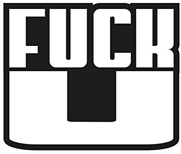 Plott Aufkleber Fuck U Böse Spruch Sticker Tuning Autoaufkleber Fun Gag
