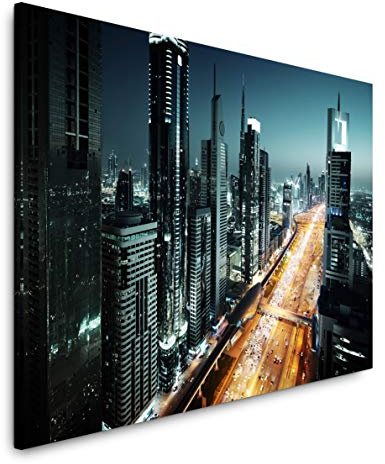 Paul Sinus Art Skyline New York City 180 x 120 cm Inspirierende Fotokunst in Museums-Qualität für Ihr Zuhause als Wandbild auf Leinwand in XXL Format