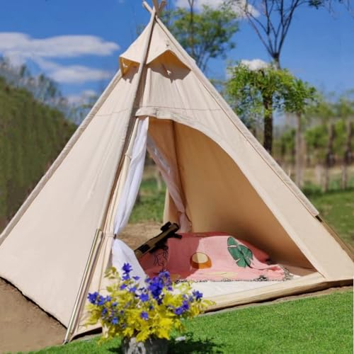 Outdoor 2M Canvas Camping Pyramide Tipi Zelt Erwachsene Indianer Tipi Zelt für 2~3 Personen