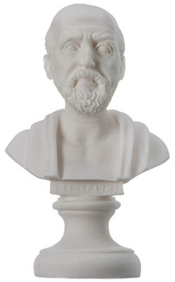 Hippokrates von Kos Vater der Medizin Alabaster Statue Büsten 15cm