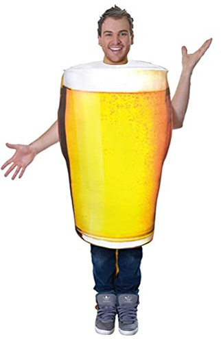 Edinber Bierkostüm - Herren Bierkrug Overall, Oktoberfest Cosplay, Halloween Kostüm für Erwachsene, Oktoberfest Dekoration