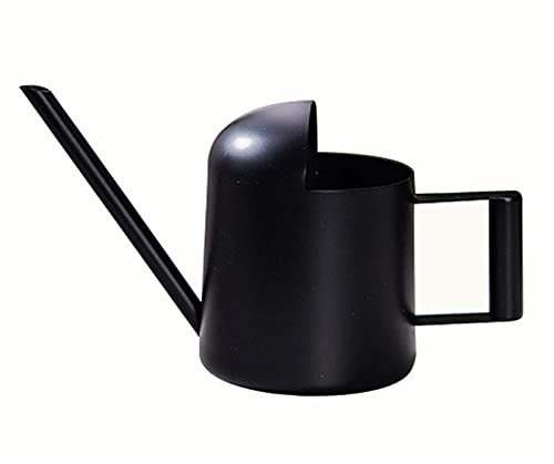 TOMYEUS Regadera Tainless Acero regadera Can Home 500ml Color Negro Caño Largo Agua Jarra de Agua Planta Flor Succulents Agua Cans Jardín Herramienta Regadera Al Aire Libre