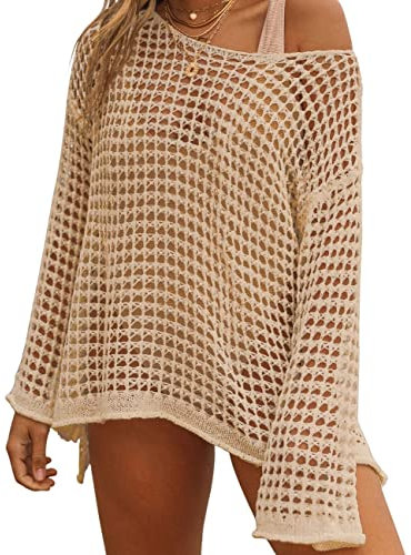 Bsubseach Crochet Cover Up Women Sexy Hollow Out Swim Coverup Summer Outfit