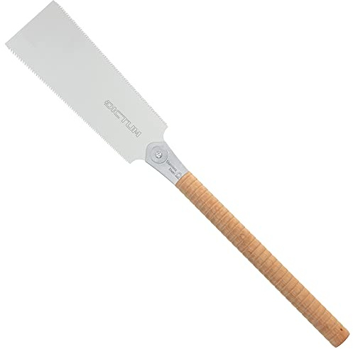 DICTUM Japansäge Ryoba Seiun 240 mm – Original Zugsäge für Möbelholz & trockenes Holz | Profi Saw mit Trapez- / Dreiecksverzahnung & Wave Grip | Präzise Handsäge & Holzsäge