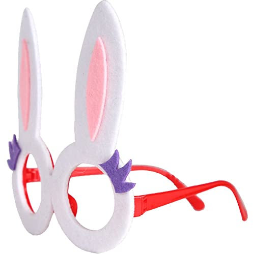 Haowul Osterhasen Partygläser 2pcs Lustige Brille Frames Osterdekorbevorkommen Partyversorgungen Kinder Erwachsene Ostern Kostümzubehör
