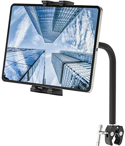 Tendak Support Tablette Col de Cygne pour Tapis de Course et Microphone - Compatible iPad, iPad Pro, Mini, Air 4.7-12.9 Pouces et Téléphone