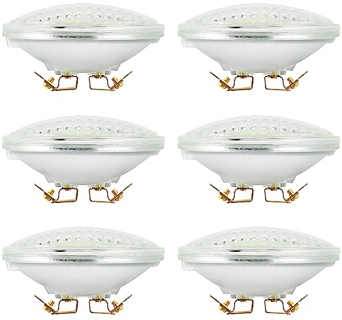 TPMAFF Packung mit 6 PAR36-LED-Landschaftslampen, 12 Watt (entspricht 100 W Halogen), LED-Flutlicht für den Außenbereich, AC/DC, 12 Volt Niederspannung, AR111, G53-Sockel, Beleuchtungslampe, Poollicht