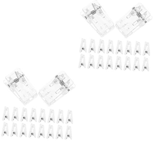 MAGICLULU 2 Sets Elegante Binderclips Aus Kunststoff für Personalisierte Namensschilder für Den Einsatz Im Büro Ausweishalter Karten- und Passhalter Leicht 50 Stück