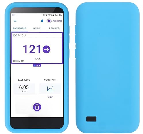 Silicone Soft Case Compatible with Omni pod 5 Device, Perfect Protection of Machine, Blue