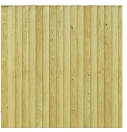 Feather Edge Fence Panels | Timber Fence Screening | Balcony Privacy Tanalised Pressure Treated Security Closeboards | Vertical Garden Boundary Boards (6FT Length x 6FT Height, 4)